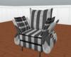 >R72< Grey white chair