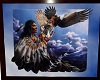 Native man and eagle