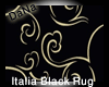 {D}Italia Black Rug