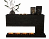 Fireplace marble w/candl