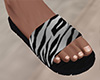 White Tiger Stripe Sandals 3 (M)