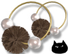 0123 Brown Fur Earrings