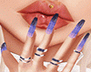 Nails violet + Rings