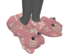 PINK L-V BEAR SLIPPERS