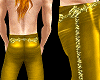 Golden pants w boots - M