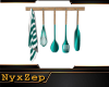 ! TEAL KITCHEN UTENSILS