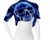 lighting skull crop top