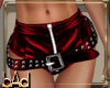 Red Belted Leather Short