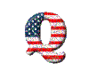 (1) American Flag "Q"