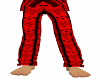 red and black pants