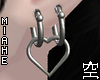 空 Earring Heart R 空