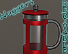 French Press Empty Red