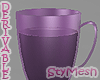 Coffee Cup Glass Purple