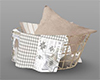 shabby pillows basket