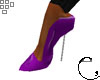 *E* purple heel pumps