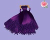 purple feather gown