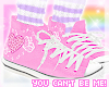 kawaii pink sneakers!♡