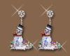 Xmas Snowman Earrings