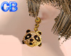 Gold panda earrings