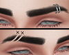 eyebrow lines + piercing