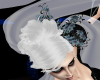 blue flower headdress