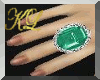 [KL]Emerald oval ring