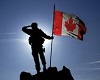 Soldier holding flag