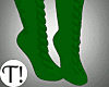 T! Green Knit Socks