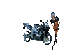 Tessie blue biker