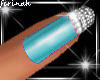 !f Sparkling Aqua Nails