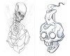 Arm Skulls Female Tattoo