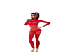 Red body suit