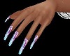 Purple BLue Nails Hands
