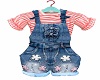 Overall Shorts Flowers