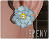 [Is] Flower Blue Earring