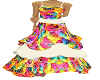 rainbow roses gown