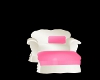 White/Pink Silk Recliner