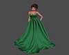 Holiday Satin Green Gown
