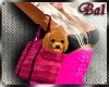 Dog + pink Bag