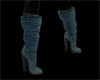Aegean Blue Leather Boot