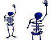 Blue Dancing Skeletons