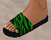 Green Tiger Stripe Sandals 2 (F)