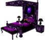 purple bed with pose
