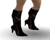 Black Swirl 2 Knee Boots