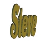 !Em Gold Steve 3D Sign