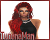 long red hair collected