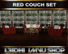 RED COUCH SET