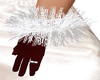 (J) Red/White Fur Gloves
