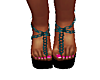 Sandals Teal Chain Link