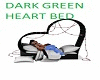 DARK GREEN HEART BED